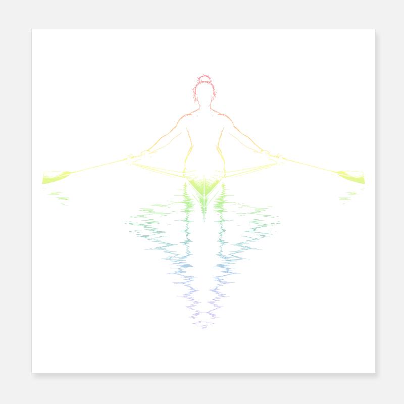  Rudern Poster 20x20 cm