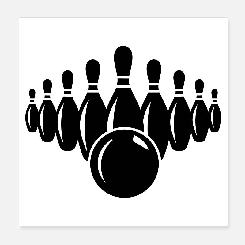 ninepins Poster 8" x 8" (20x20 cm)