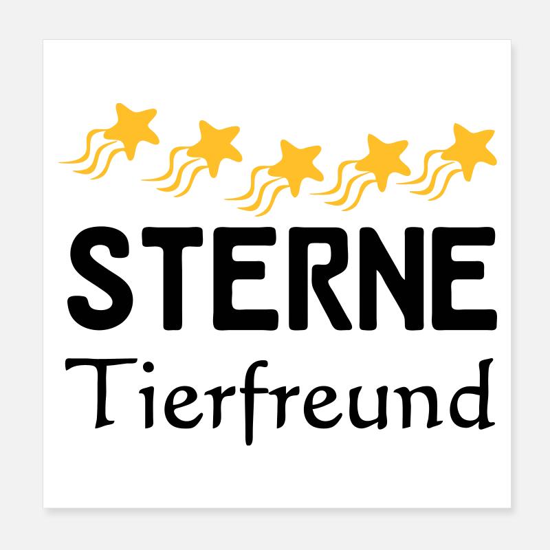 Sterne Tierfreund Geschenk Poster 20x20 cm