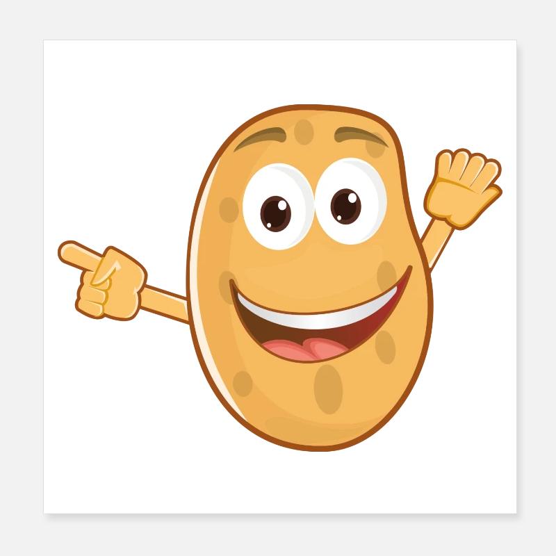 Potato Poster 8" x 8" (20x20 cm)