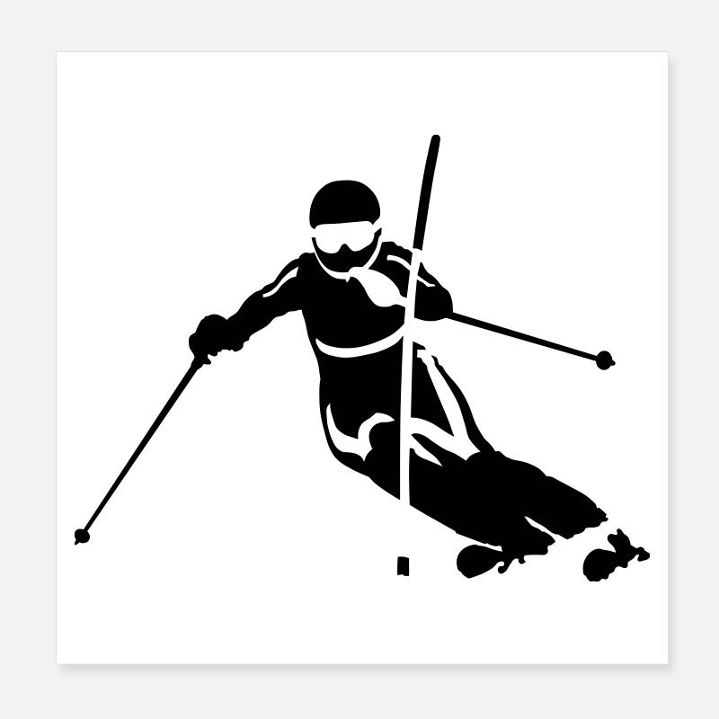 Slalom Poster 20x20 cm