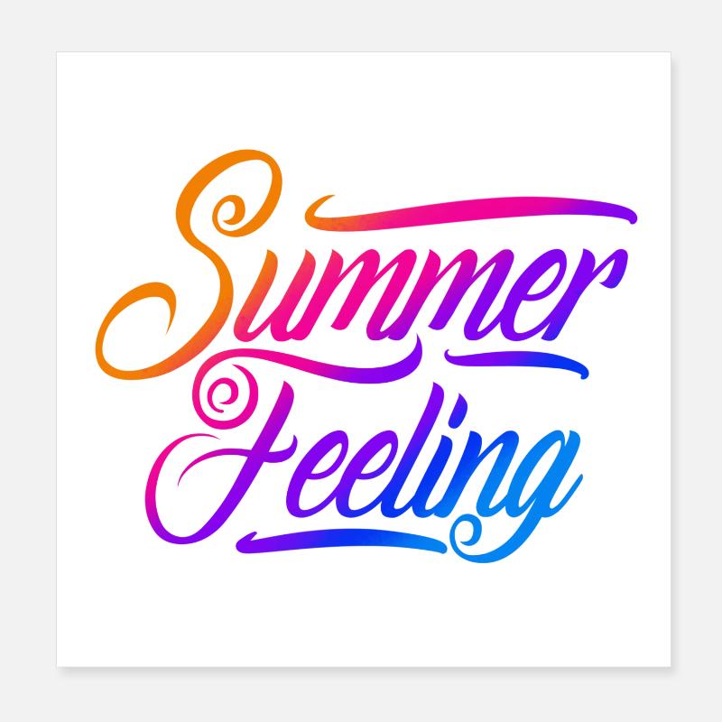 Summer feeling Poster 20x20 cm