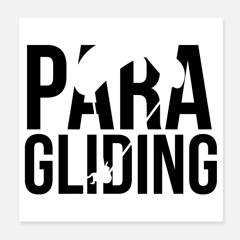 paragliding Gleitschirmfliegen Poster 20x20 cm