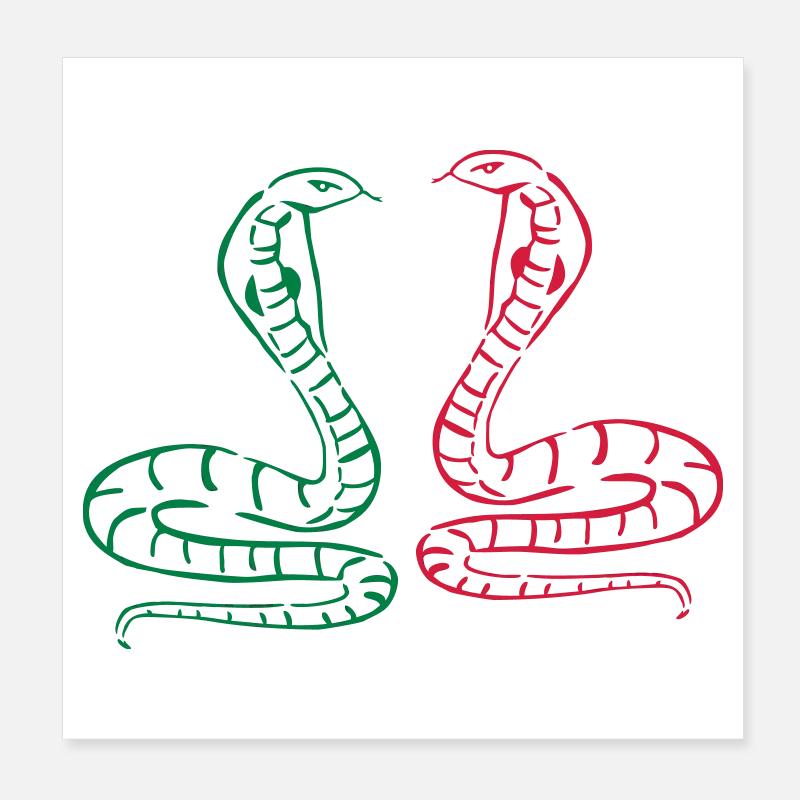 snake Poster 8" x 8" (20x20 cm)