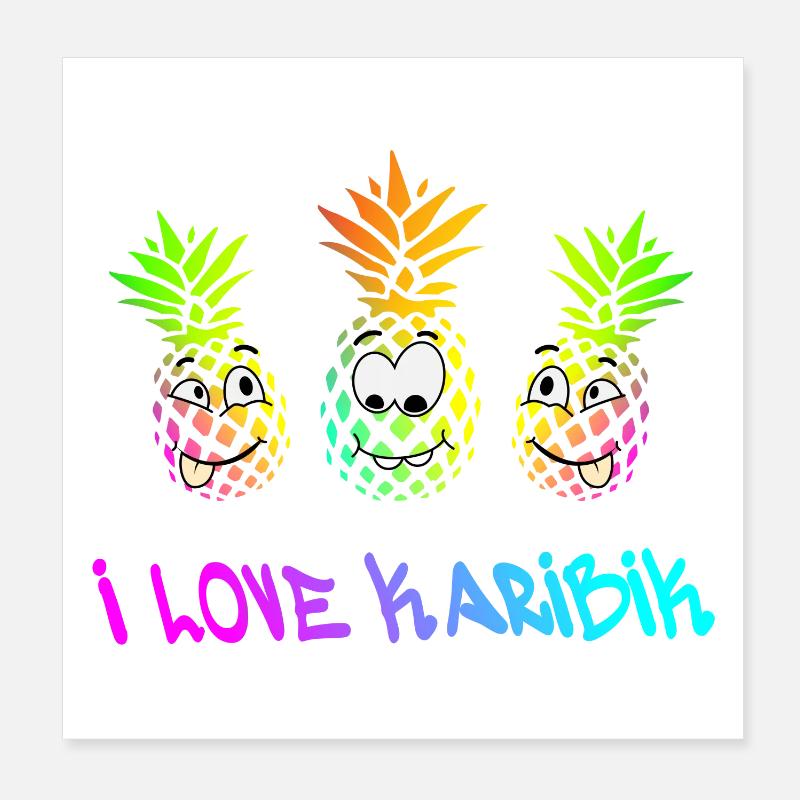 Urlaub Karibik Poster 20x20 cm