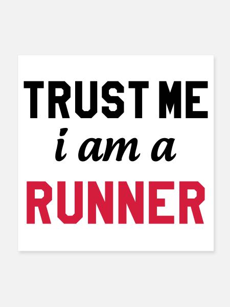 Laufen / Running / Jogging / Joggen / Marathon - Poster 20x20 cm - Weiß - Vorne