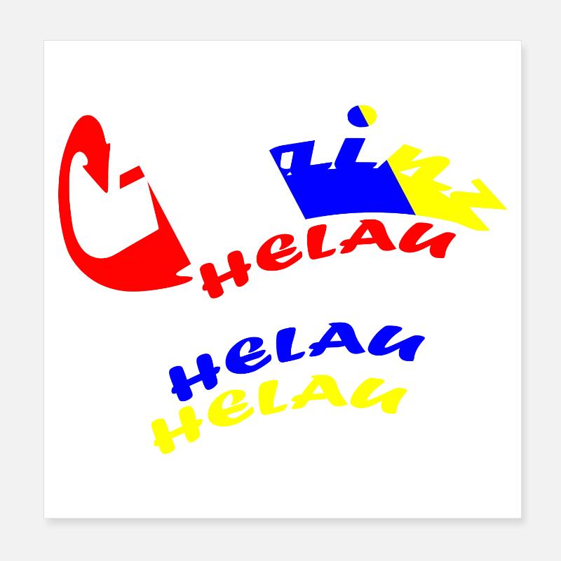 Helau Carnival Design Poster 8" x 8" (20x20 cm)