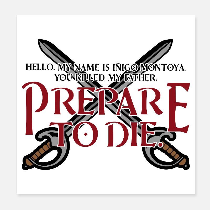 Se préparer à mourir Poster 20 x 20 cm