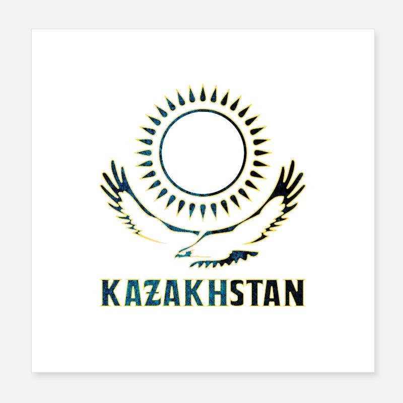 Kazakhstan steppe eagle gift Poster 8" x 8" (20x20 cm)