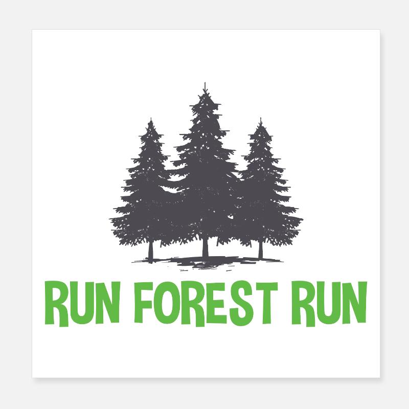 Run Forest Run Poster 20 x 20 cm