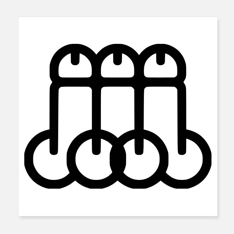 dicks Poster 20x20 cm