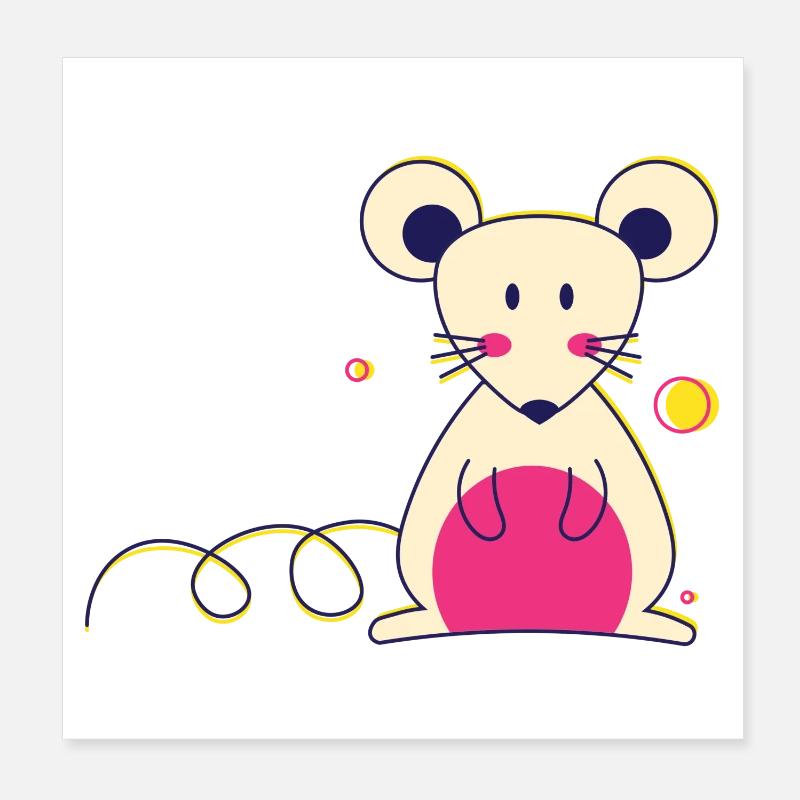 Ratte / Maus Poster 20x20 cm