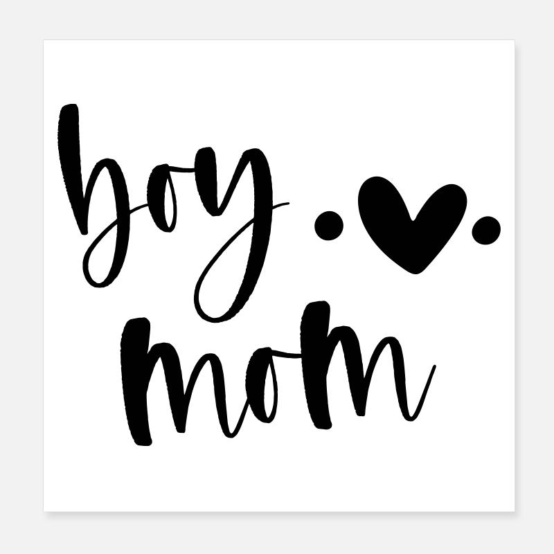 boy mom | Mama | beste Mama | Geschenkidee Poster 20x20 cm