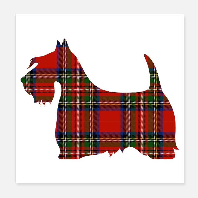 Tartan Scottie Poster 20 x 20 cm