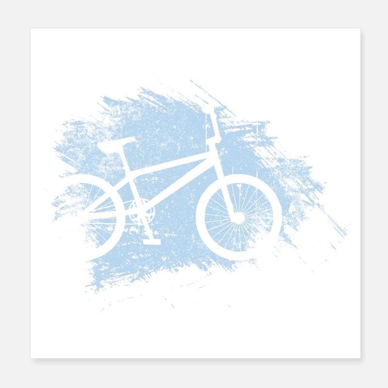 Brushstroke Bicycle Splash Poster 8" x 8" (20x20 cm)