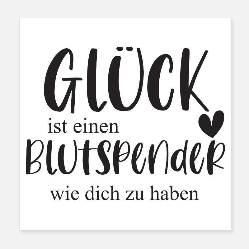 Blutspender Blutspende Ehrenamt Held Geschenk Poster 20x20 cm