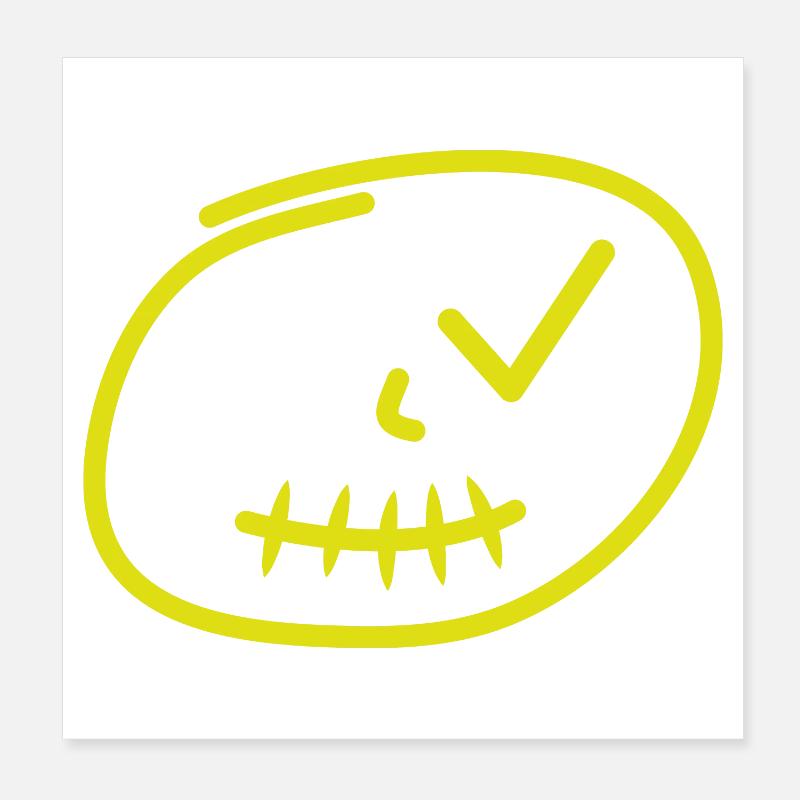 Visage de tendance Poster 20 x 20 cm