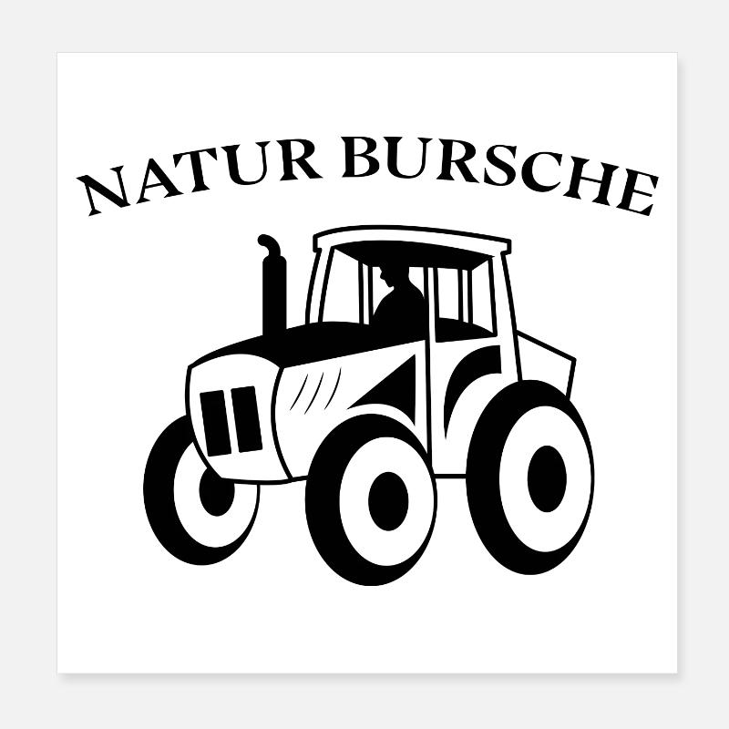 Traktor Statement Landleben Ackerbau Landwirt Poster 20x20 cm