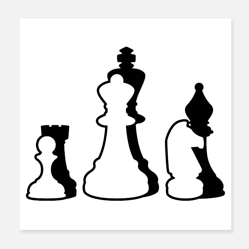 Chess Poster 8" x 8" (20x20 cm)