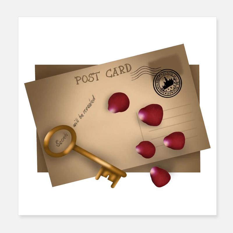 Post Card: Secrets will be released Poster 20x20 cm