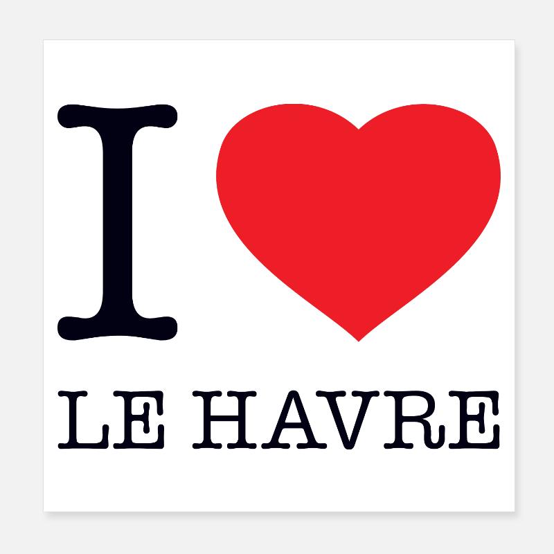 J’ADORE LE HAVRE Poster 20 x 20 cm
