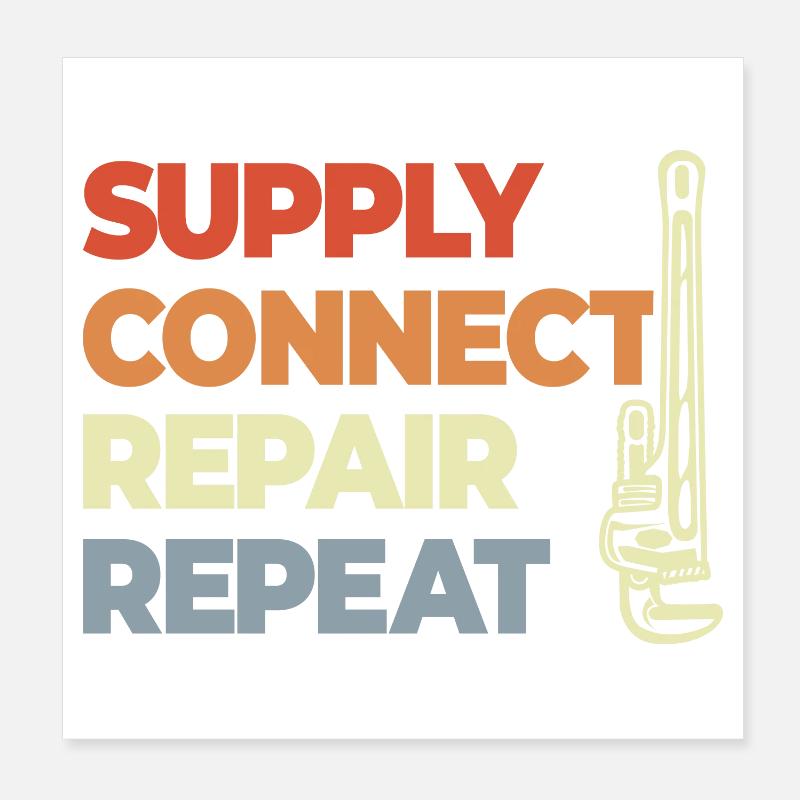 Plumber Saying Poster 8" x 8" (20x20 cm)
