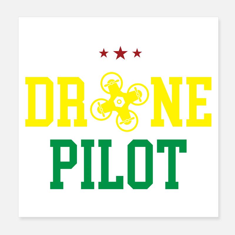 Drone Pilot Poster 8" x 8" (20x20 cm)