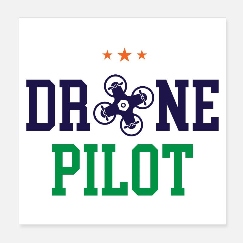 Pilote de drone Poster 20 x 20 cm