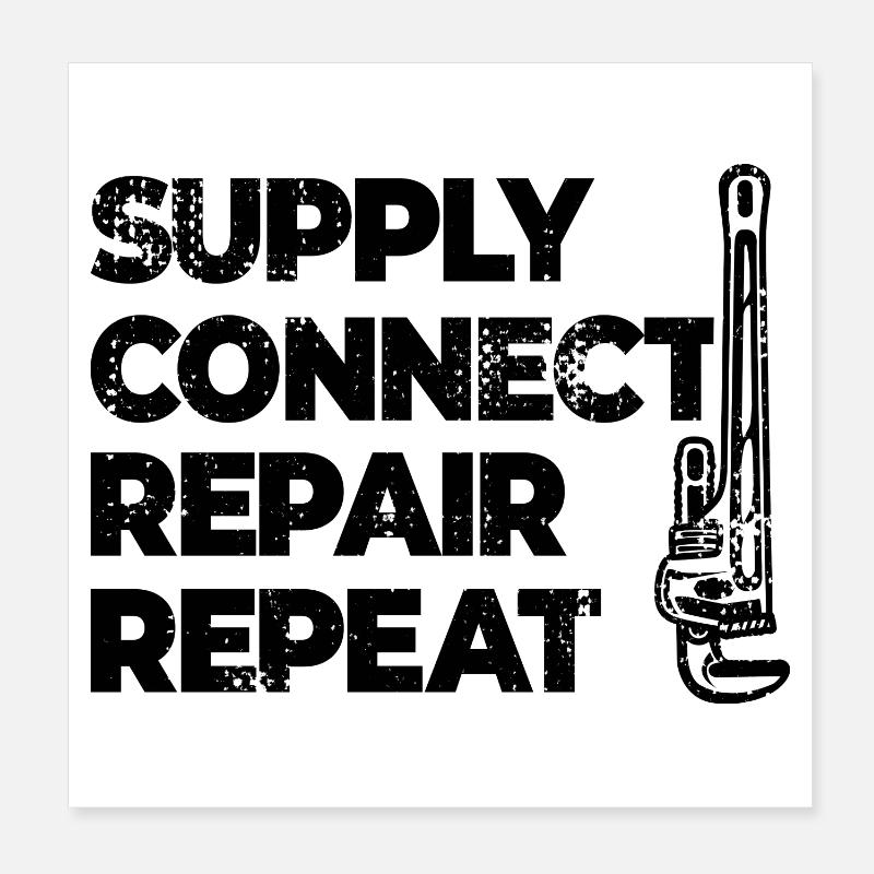 Plumber Motivation Poster 8" x 8" (20x20 cm)