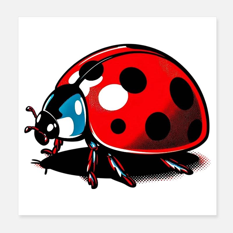 Coccinelle Poster 20 x 20 cm
