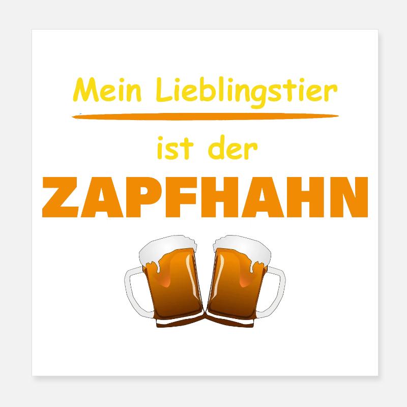 ZAPFHAHN Poster 20x20 cm
