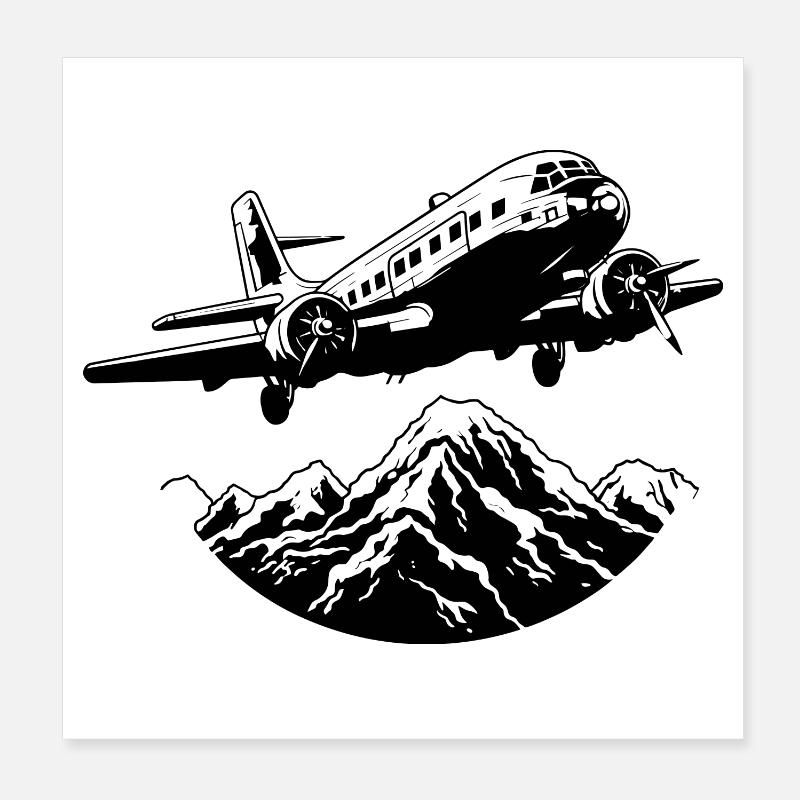 Graphisme d’avion Poster 20 x 20 cm