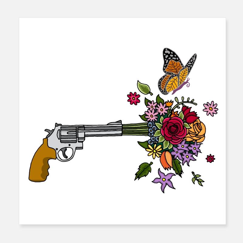 A gun for peace Poster 8" x 8" (20x20 cm)