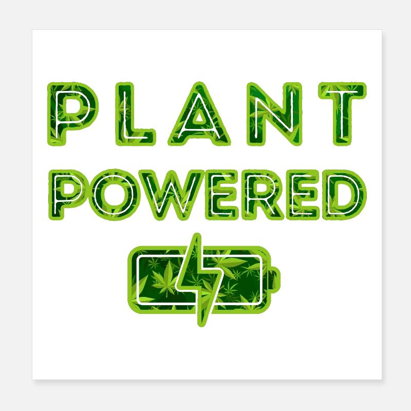 Plant powered Poster 8" x 8" (20x20 cm)