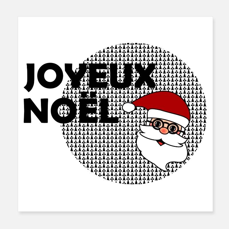 NOËL. JOYEUX NOËL. MERRY CHRISTMAS Poster 20 x 20 cm