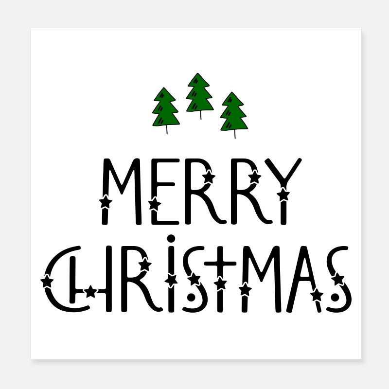 Merry Christmas Poster 8" x 8" (20x20 cm)