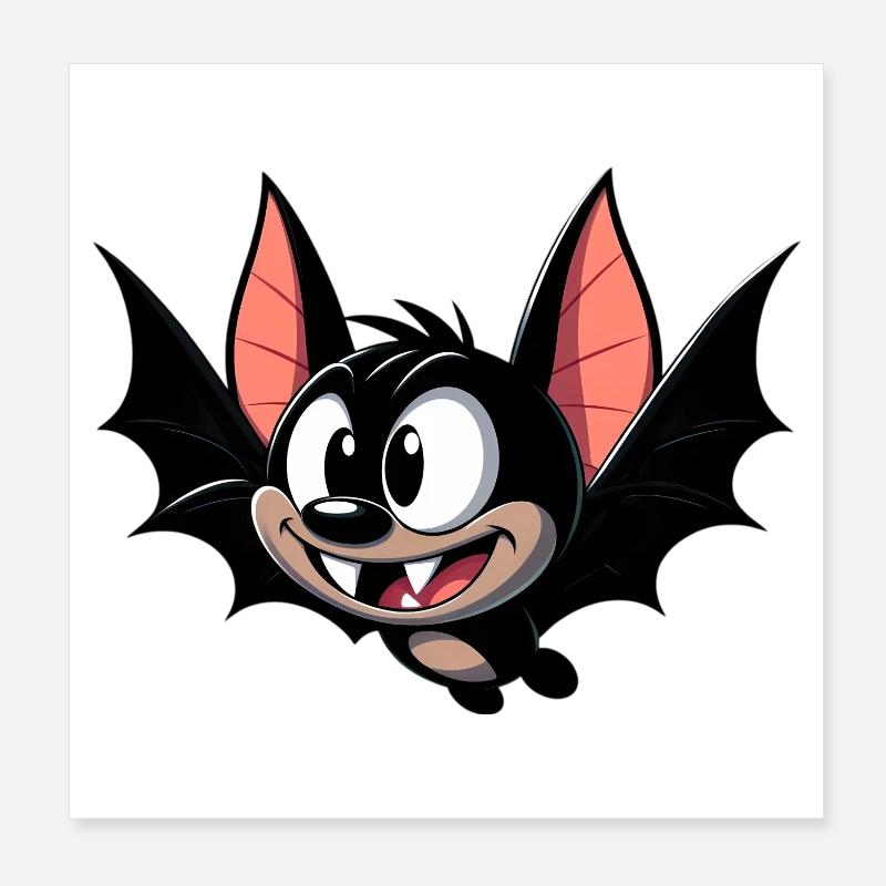 Fledermaus Poster 20x20 cm