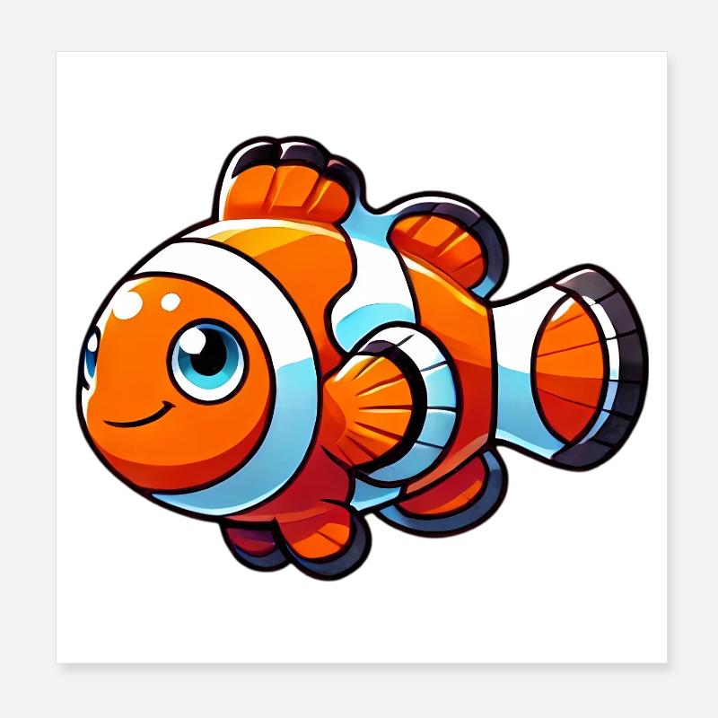 Clownfisch Poster 20x20 cm