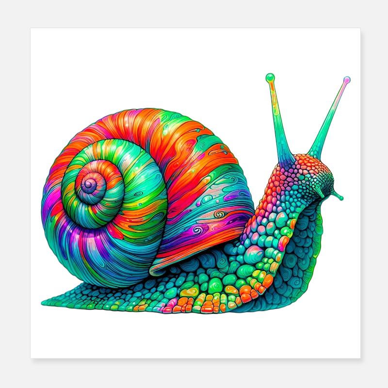 Schnecke Poster 20x20 cm