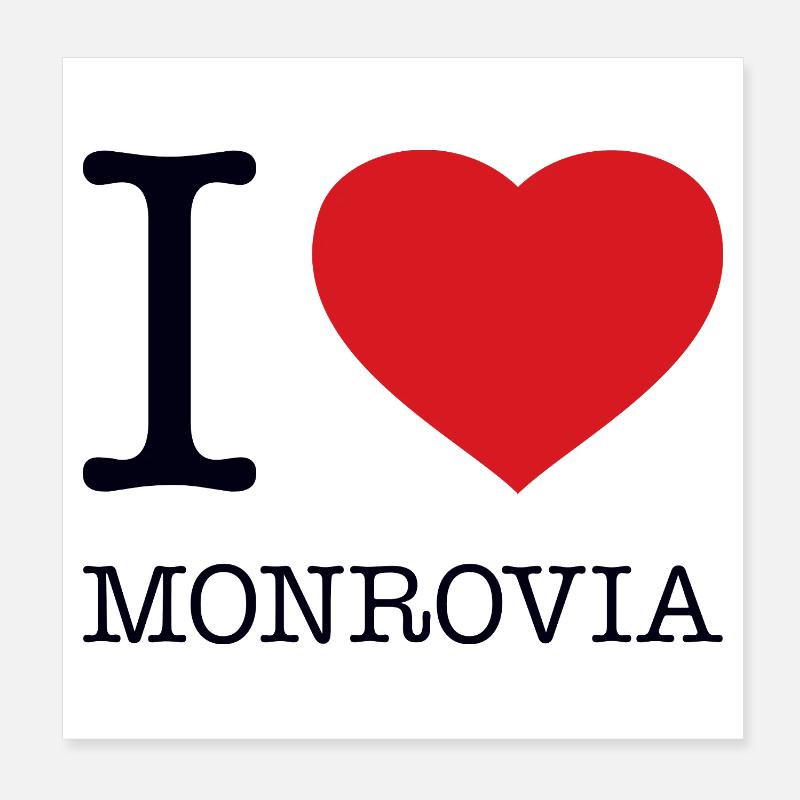 J’ADORE MONROVIA Poster 20 x 20 cm