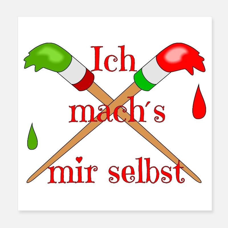 Maler Pinsel Poster 20x20 cm