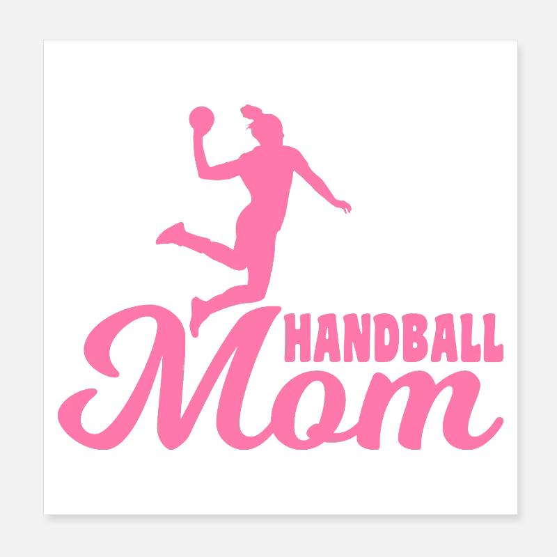 Maman handballeuse Poster 20 x 20 cm