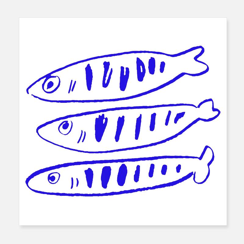 PETIT POISSON Poster 20 x 20 cm