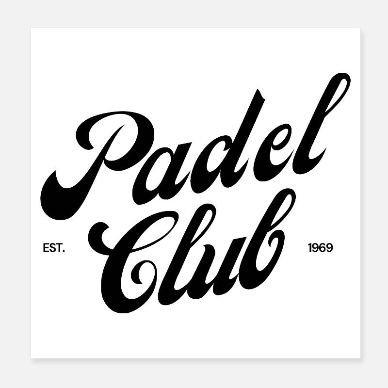 Padel Club - Poster 20 x 20 cm - blanc