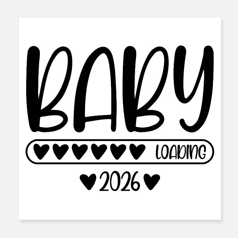 Baby 2026 loading Poster 20x20 cm