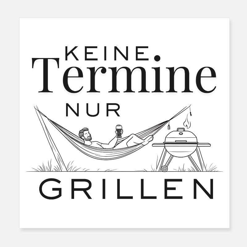 Pas de rendez-vous, juste un barbecue Poster 20 x 20 cm