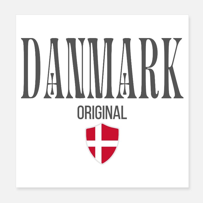 Originaire du Danemark, né au Danemark Poster 20 x 20 cm