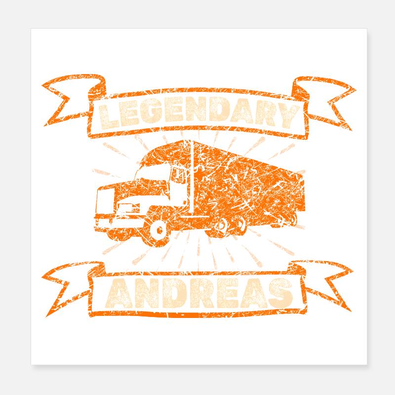 Trucker Andreas Poster 20x20 cm