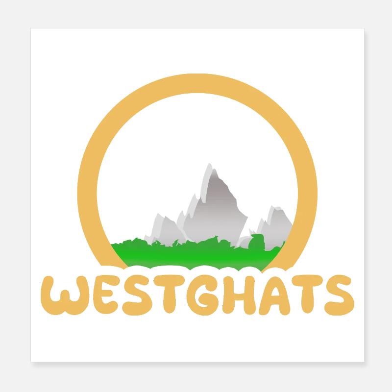 Trekking Westghats Poster 20x20 cm