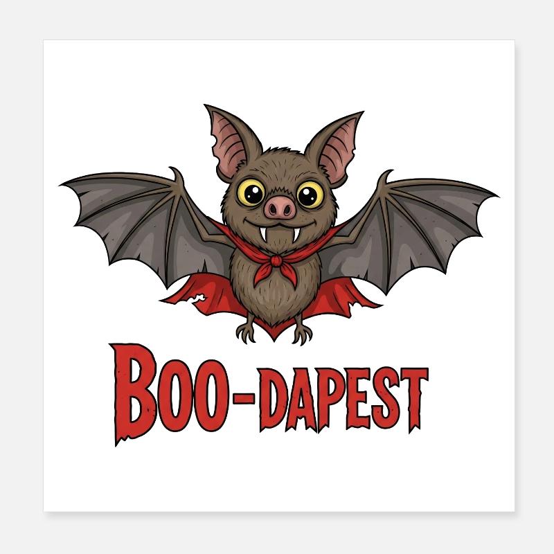 Boo-dapest Fun Trip Poster 20x20 cm